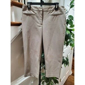 Fabulously Slimming Women Khaki Cotton & Polyester Mid Rise Straight Leg Pant 1
